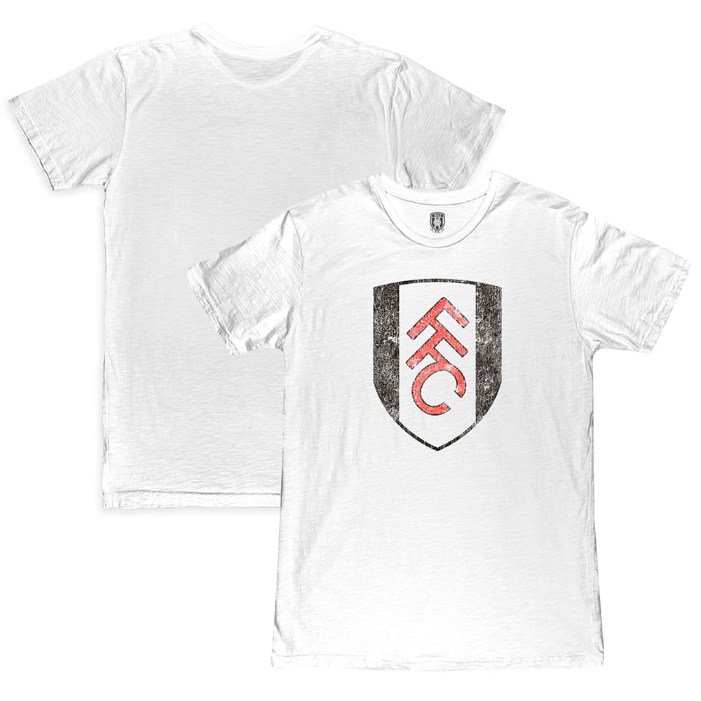 Men's 1863FC White Fulham Color Crest Slub T-Shirt