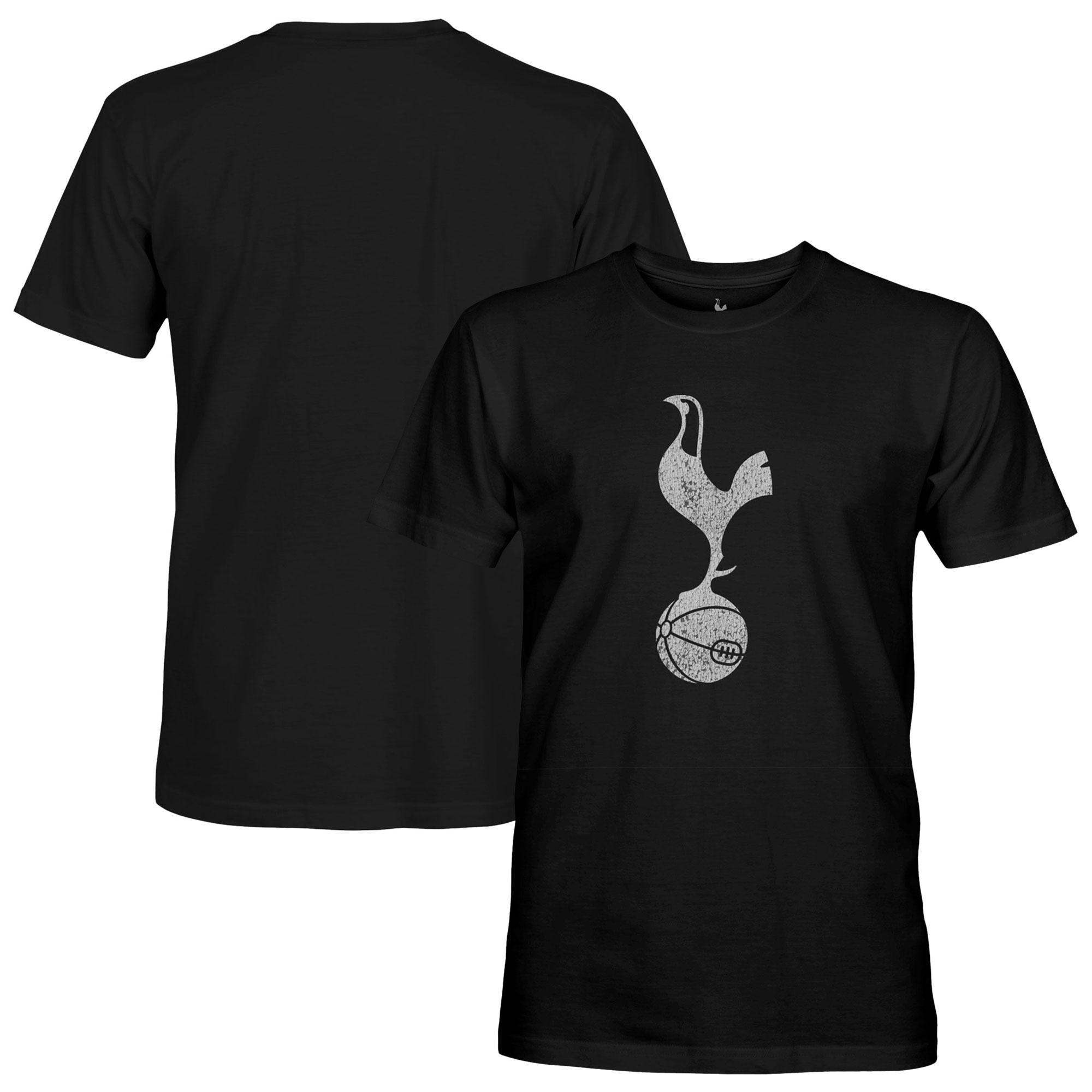 Men’s 1863FC Black Tottenham Hotspur Mono Crest Slub T-Shirt Men’s 1863FC Black Tottenham Hotspur Mono Crest Slub T-Shirt