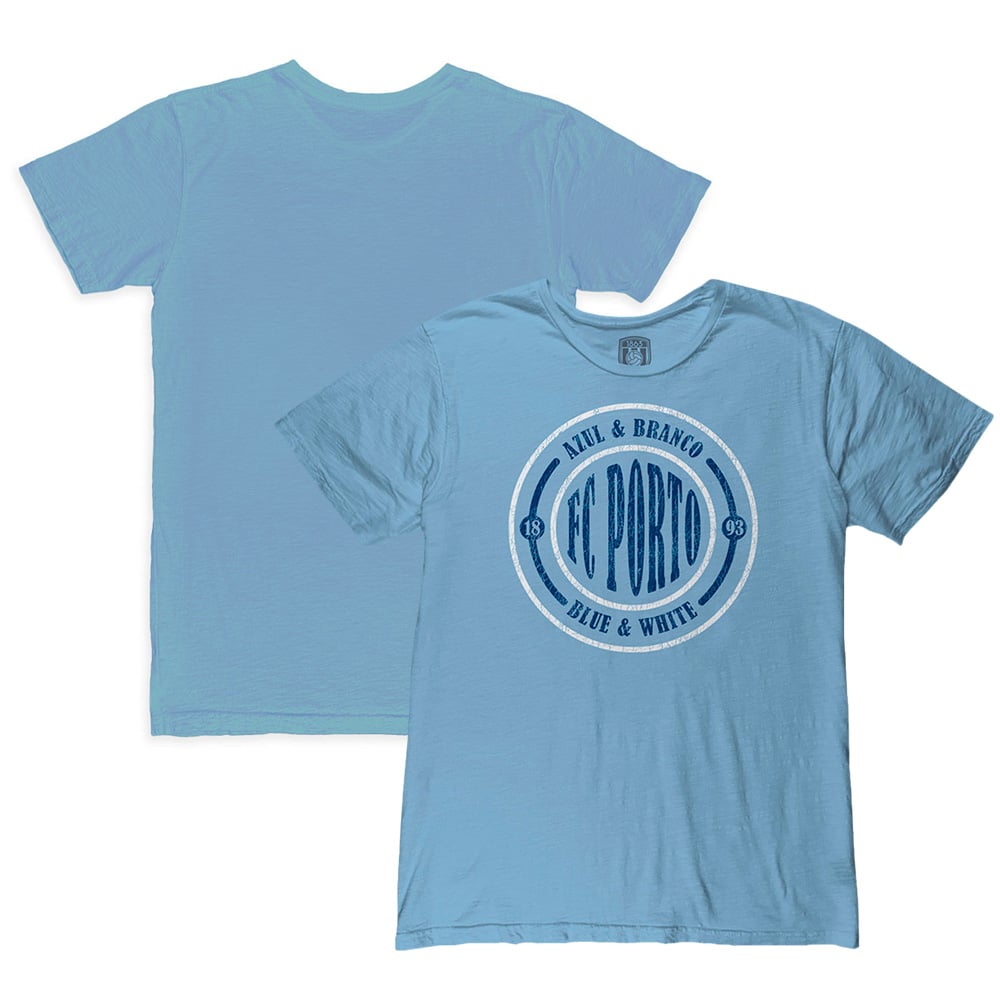 Men's 1863FC Light Blue FC Porto Mono Crest Slub T-Shirt