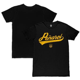 Men's 1863FC  Black Club Atlético Peñarol Script Slub T-Shirt