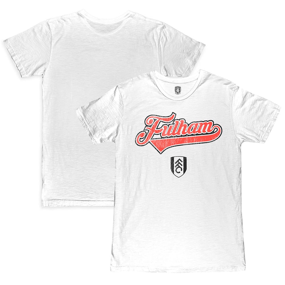 Men's 1863FC White Fulham Script Slub T-Shirt