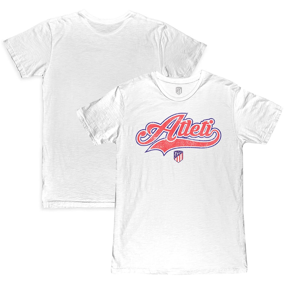 Men's 1863FC White Atletico de Madrid Script Slub T-Shirt