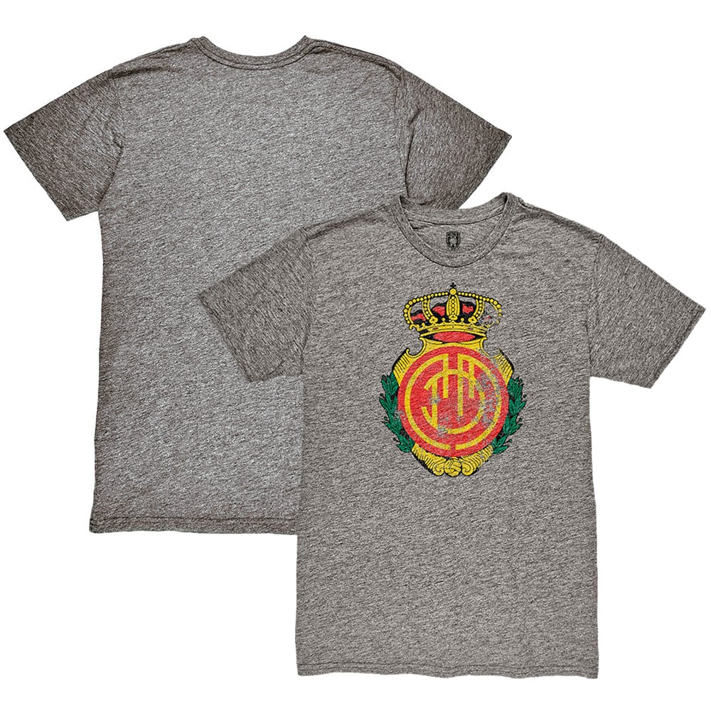 Men's 1863FC Heather Gray RCD Mallorca Color Crest Twisted Tri-Blend Slub T-Shirt