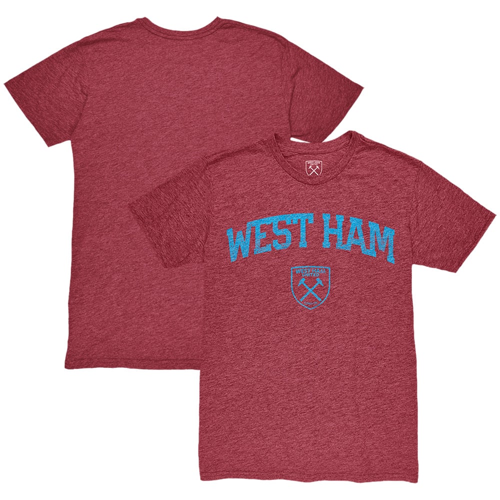 Men's 1863FC  Claret West Ham United Wordmark Twisted Tri-Blend Slub T-Shirt