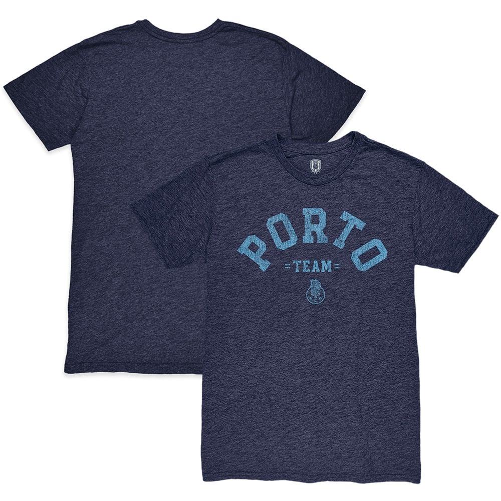 Men's 1863FC  Heather Navy FC Porto Wordmark Twisted Tri-Blend Slub T-Shirt