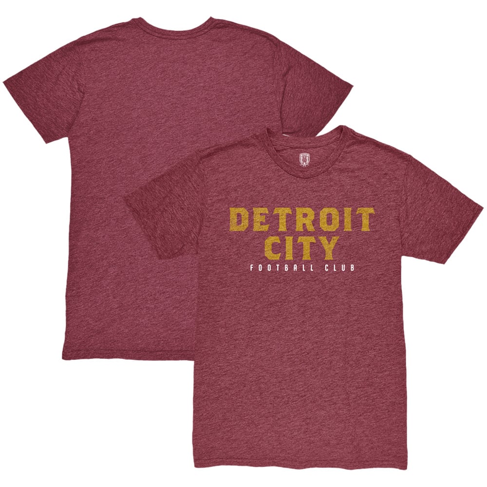Men's 1863FC  Maroon Detroit City FC Wordmark Twisted Tri-Blend Slub T-Shirt