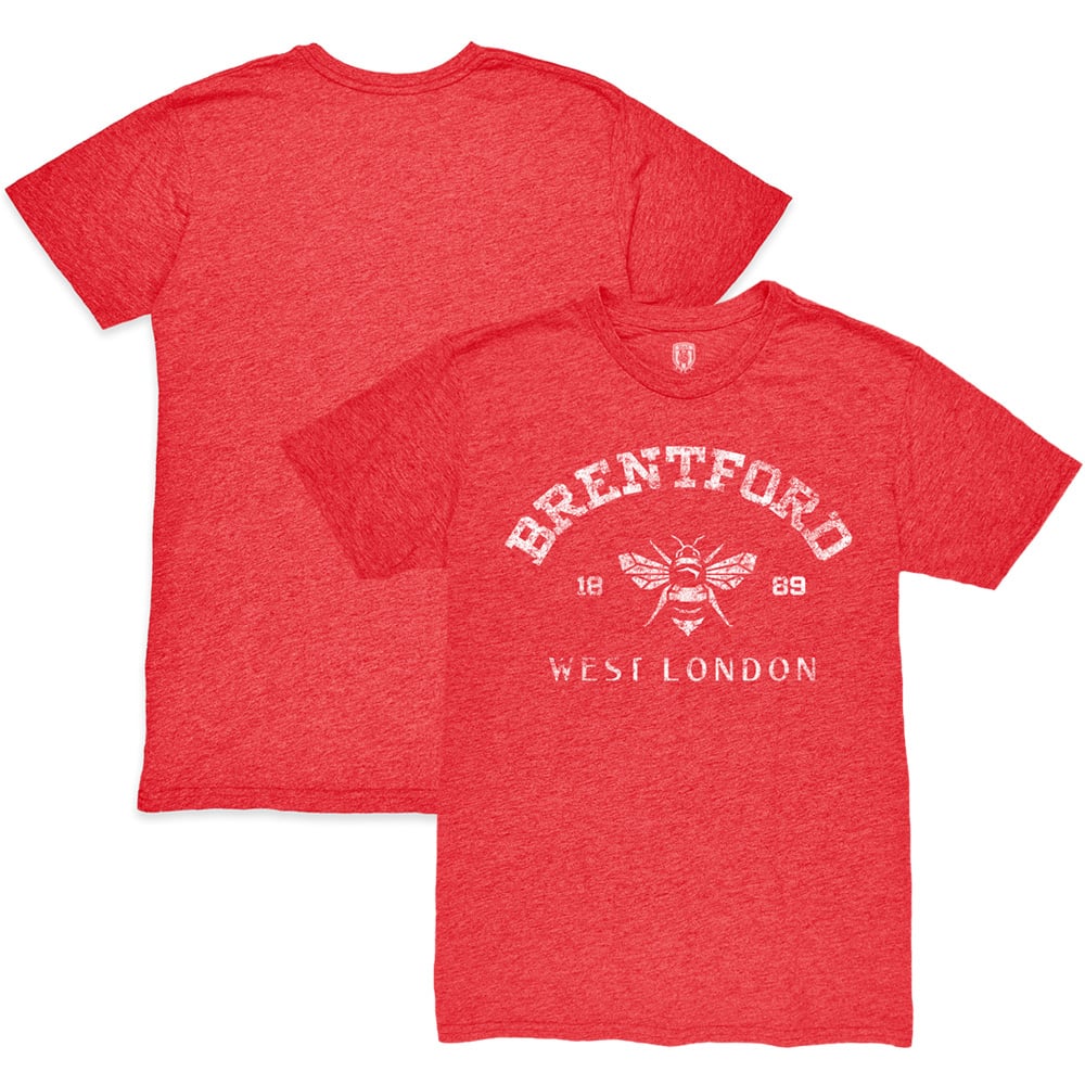Men's 1863FC Red Brentford FC Established Twisted Tri-Blend Slub T-Shirt