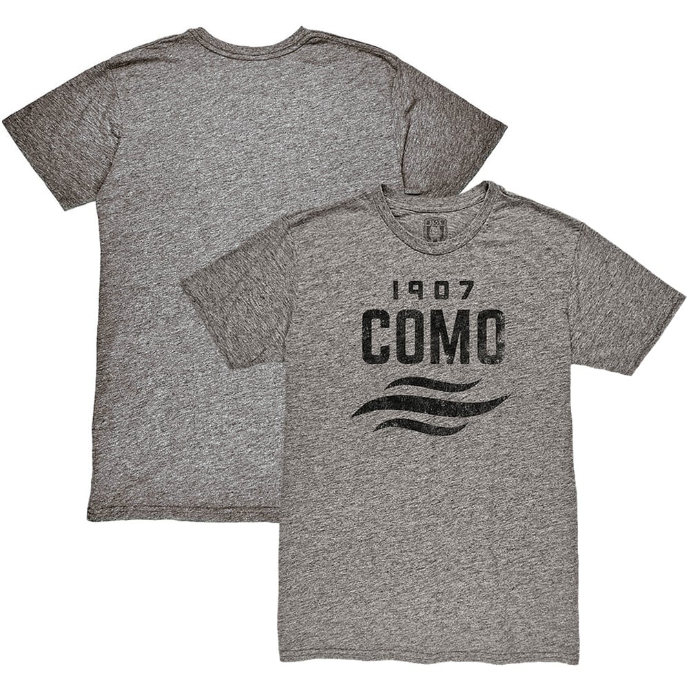 Men's 1863FC Heather Gray Como 1907 Mono Crest Twisted Tri-Blend Slub T-Shirt