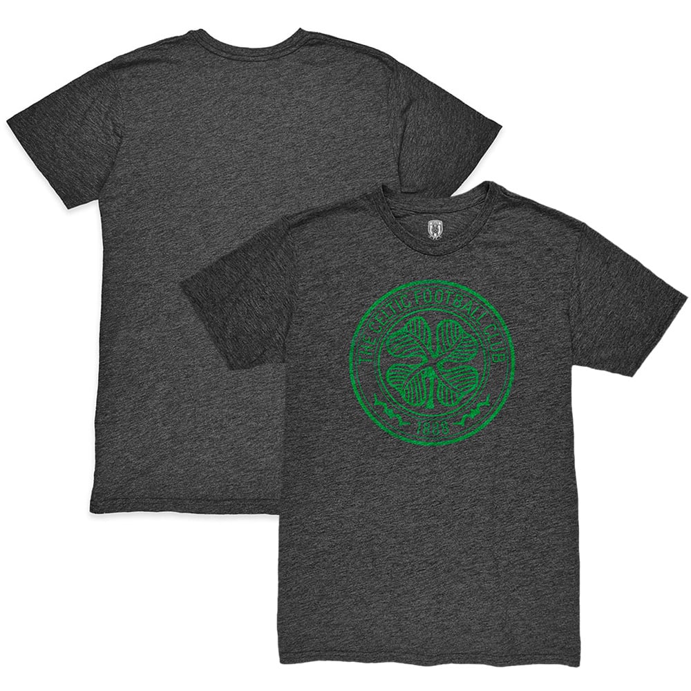 Men's 1863FC Heather Black Celtic Mono Crest Twisted Tri-Blend Slub T-Shirt