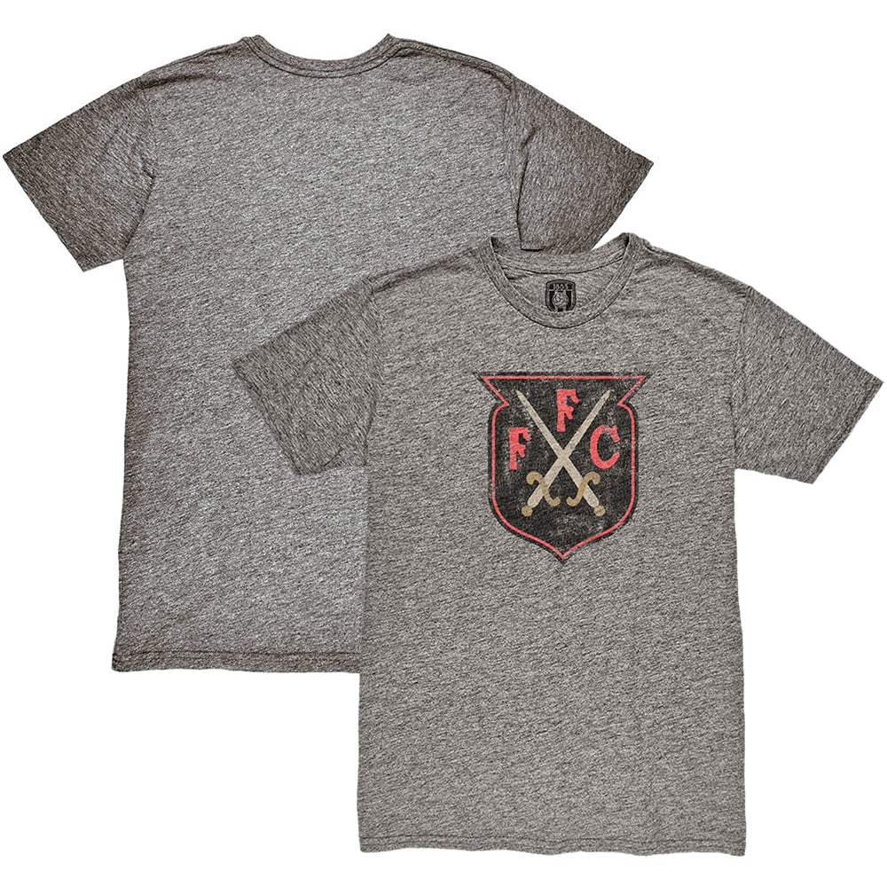 Men's 1863FC Heather Gray Fulham Crest Twisted Tri-Blend Slub T-Shirt