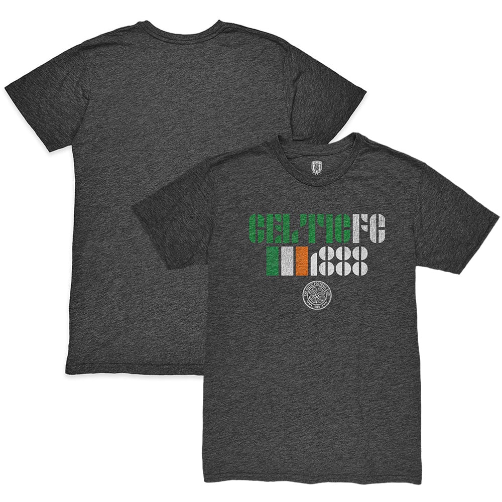 Men's 1863FC Heather Black Celtic Retro Vibes Twisted Tri-Blend Slub T-Shirt