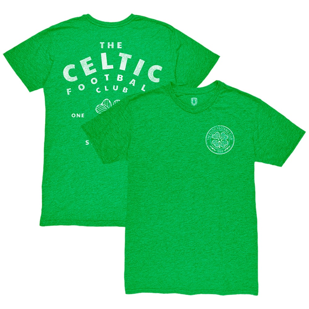 Men's 1863FC Heather Green Celtic Front Back Date Twisted Tri-Blend T-Shirt