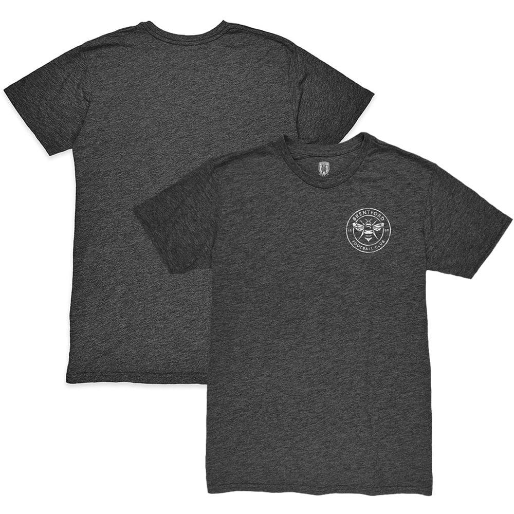 Men's 1863FC Heather Black Brentford FC Front Back Date Twisted Tri-Blend T-Shirt