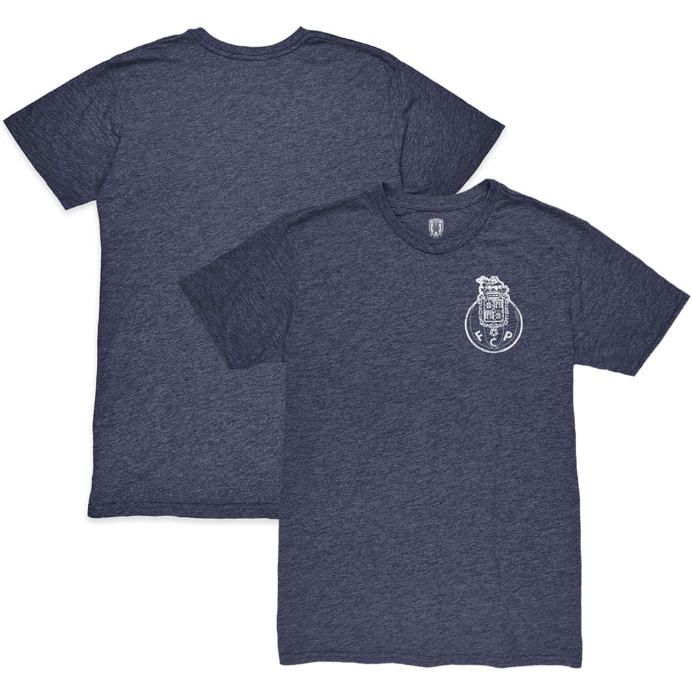 Men's 1863FC Heather Navy FC Porto Front Back Date Twisted Tri-Blend T-Shirt