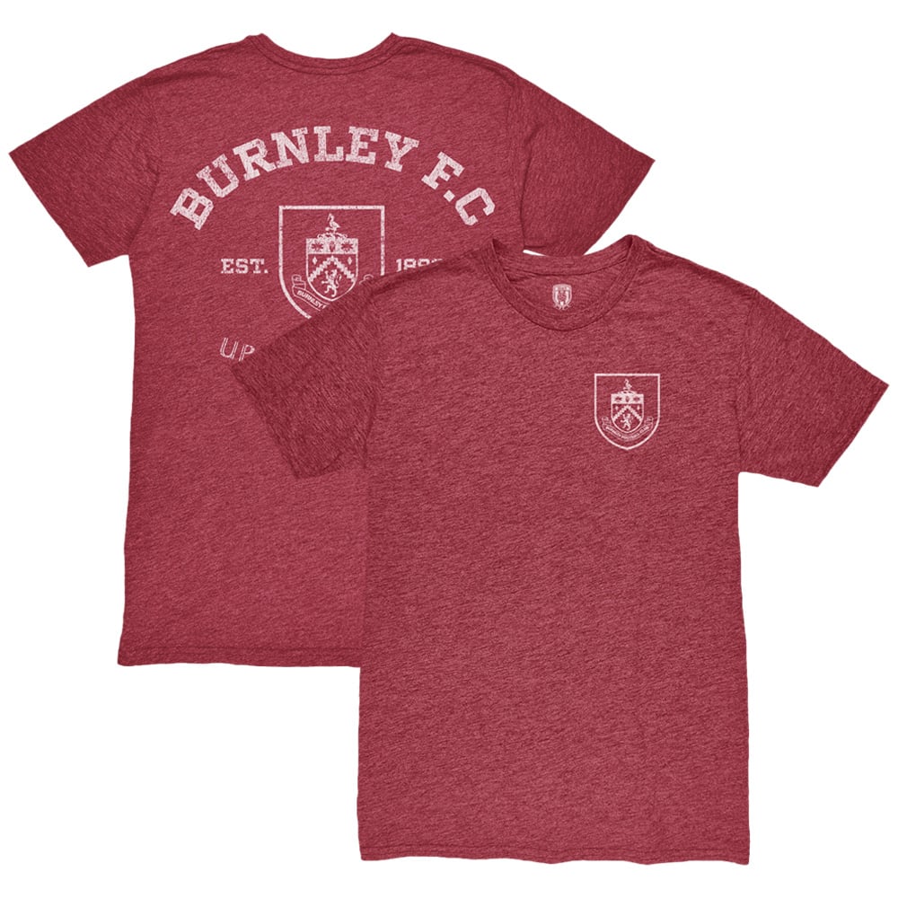 Men's 1863FC Claret Burnley Front Back Date Twisted Tri-Blend T-Shirt