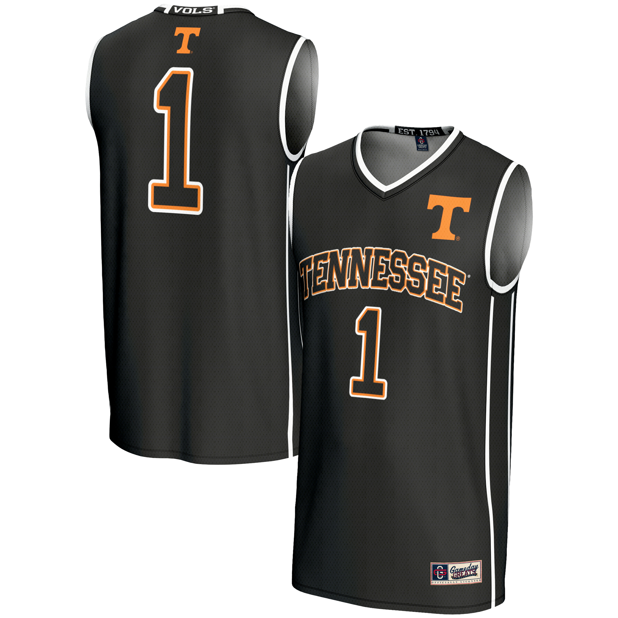 Unisex GameDay Greats #1 Black Tennessee Volunteers Lightweight Basketball Jersey Unisex GameDay Greats #1 Black Tennessee Volunteers Lightweight Basketball Jersey