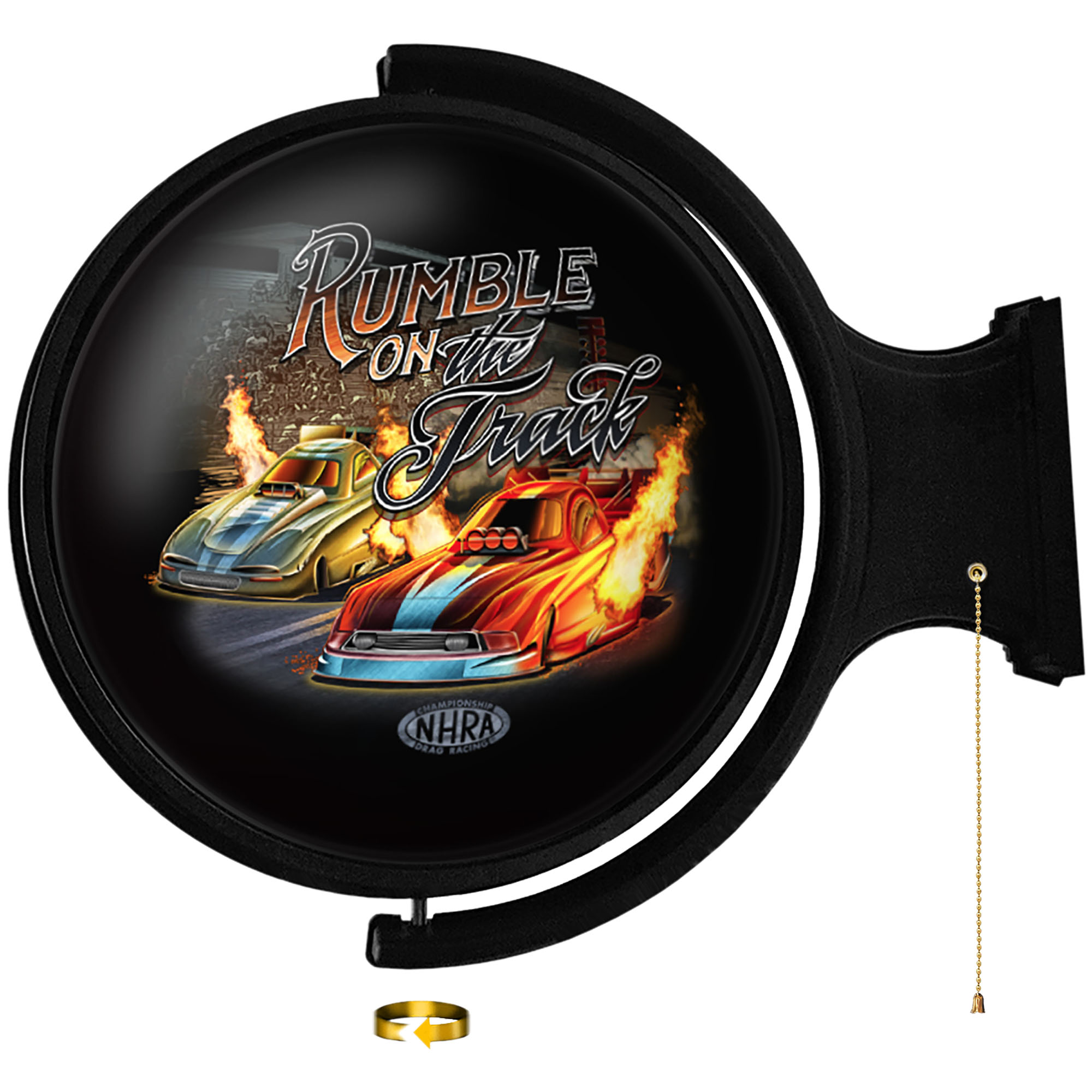 NHRA Rumble on the Track 21'' x 23'' Rotating Lighted Wall Sign