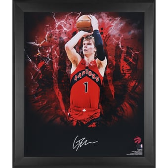 Gradey Dick Toronto Raptors Autographed Framed 20" x 24" In Focus Photograph