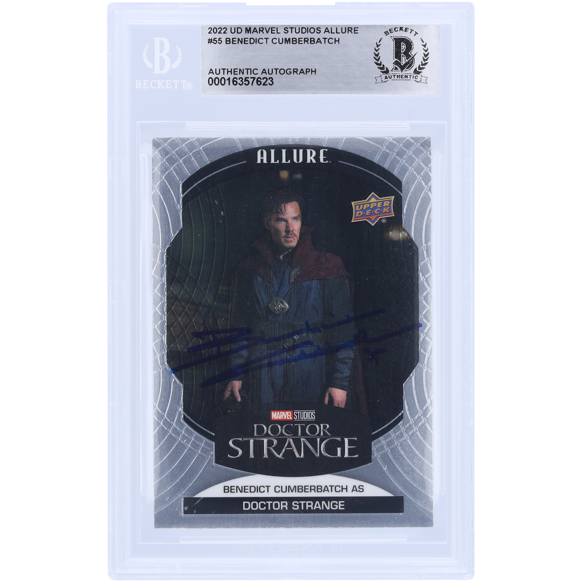 Benedict Cumberbatch Autographed 2022 Upper Deck Marvel Studios Allure #55 BAS Authenticated Card