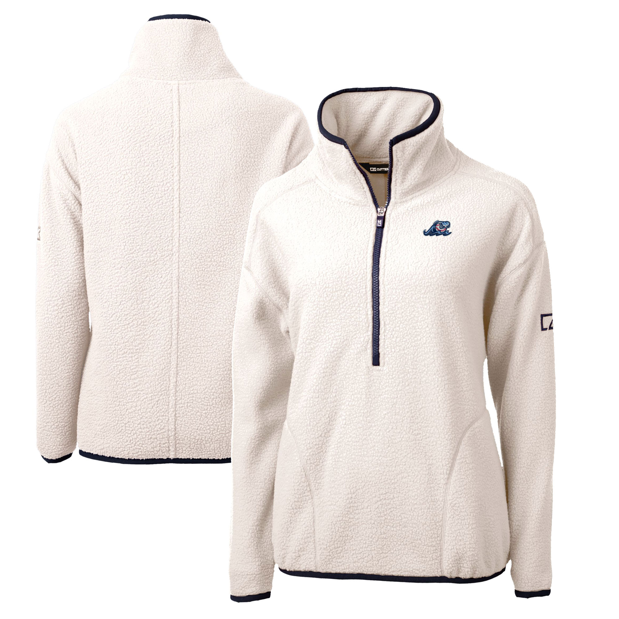 Women’s Cutter & Buck Oatmeal West Michigan Whitecaps Cascade Eco Sherpa Fleece Half-Zip Jacket Women’s Cutter & Buck Oatmeal West Michigan Whitecaps Cascade Eco Sherpa Fleece Half-Zip Jacket