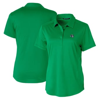 Women's Cutter & Buck Kelly Green Gwinnett Stripers Prospect Textured Stretch Polo