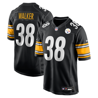 Men's Nike Mykal Walker  Black Pittsburgh Steelers Team Game Jersey
