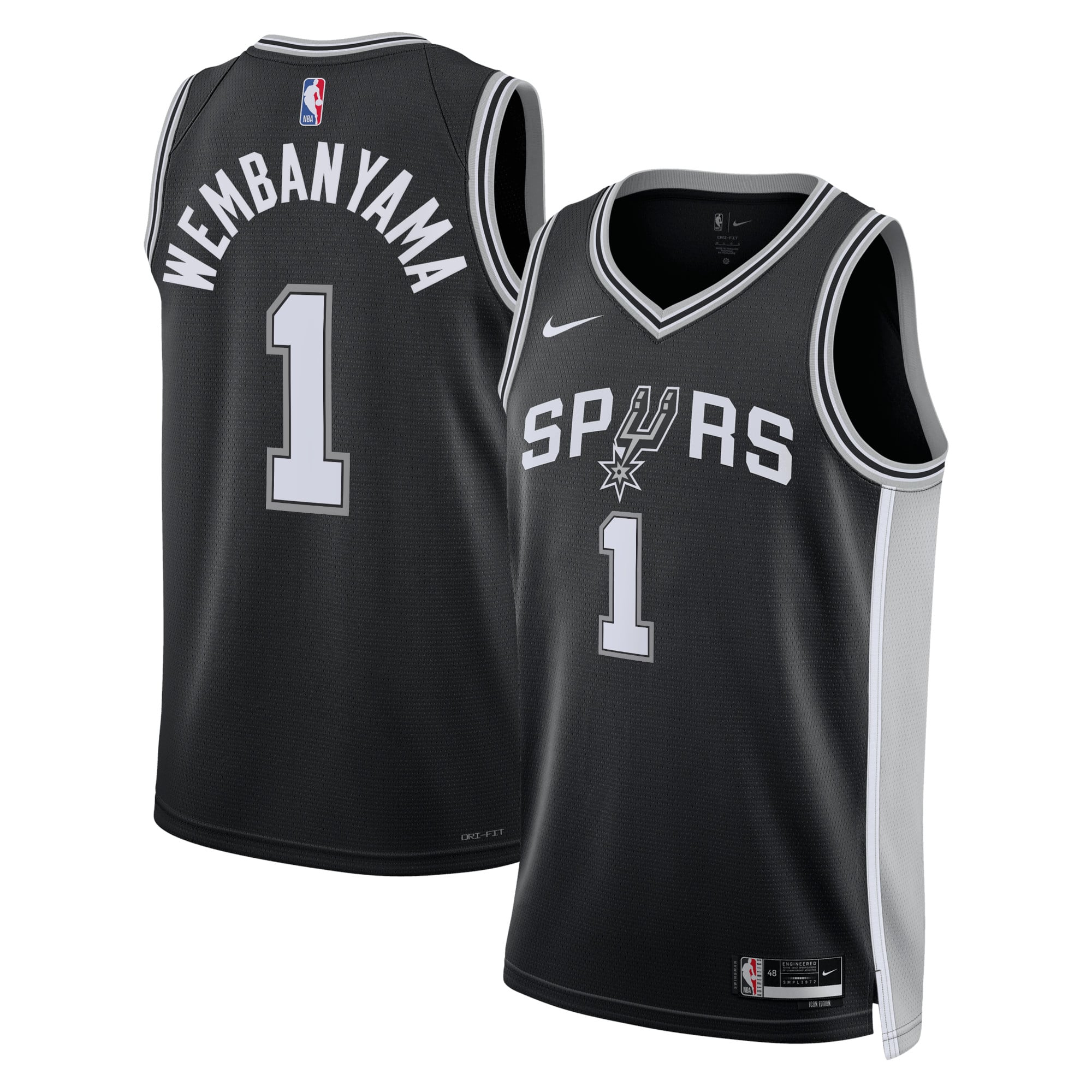 Maillot Nike Icon Swingman de San Antonio Spurs - Victor Wembanyama - Hommes: retailer-supplied image