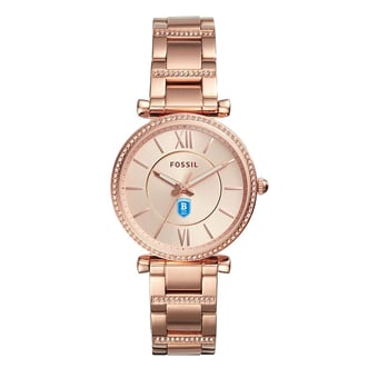 Women's Fossil Rose Gold Bentley Falcons Carlie Stainless Steel Watch