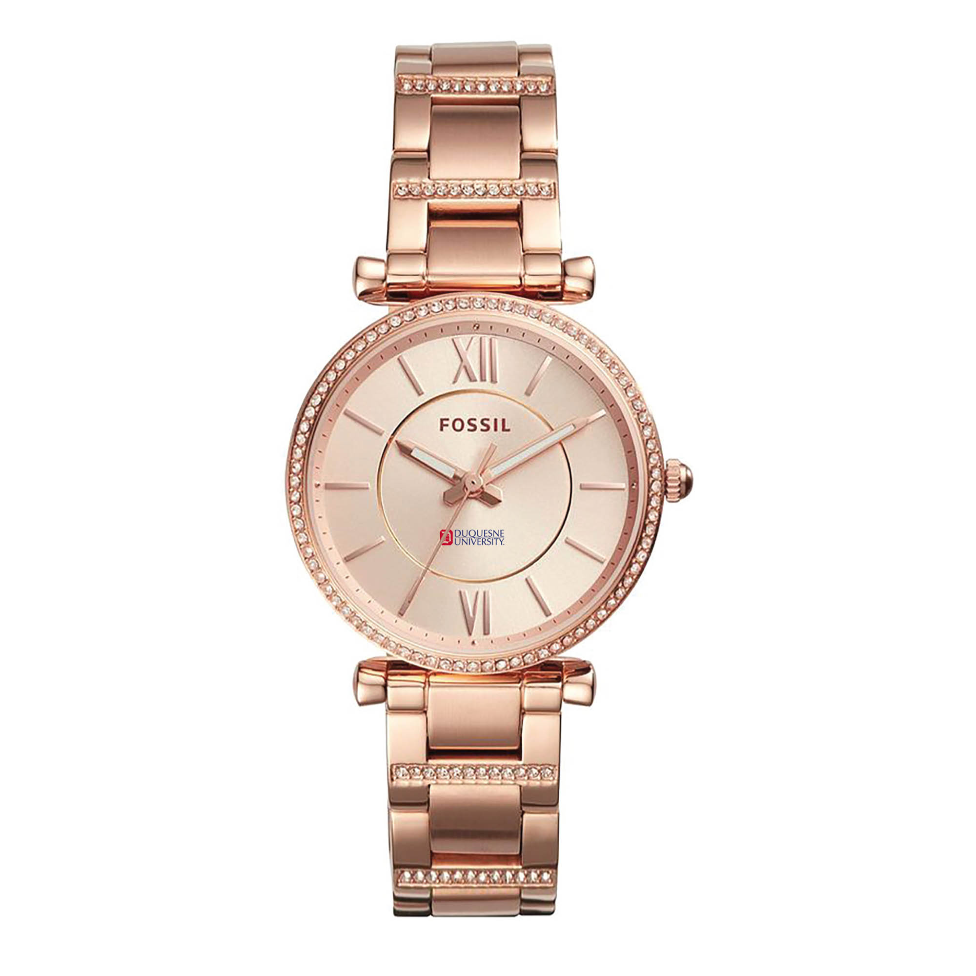 Women's Fossil Rose Gold Duquesne Dukes Carlie Stainless Steel Watch