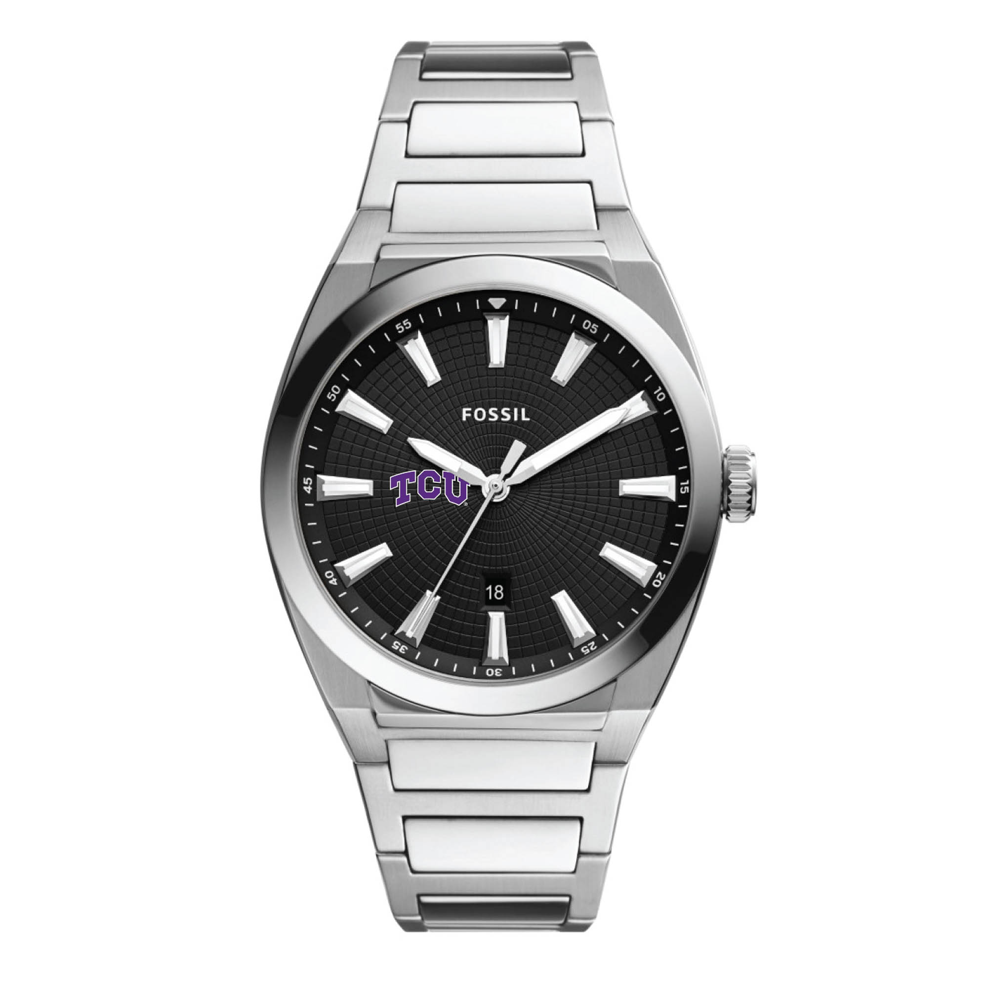 Men's Fossil TCU Horned Frogs Everett Stainless Steel Watch