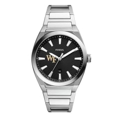 Men's Fossil Wake Forest Demon Deacons Everett Stainless Steel Watch