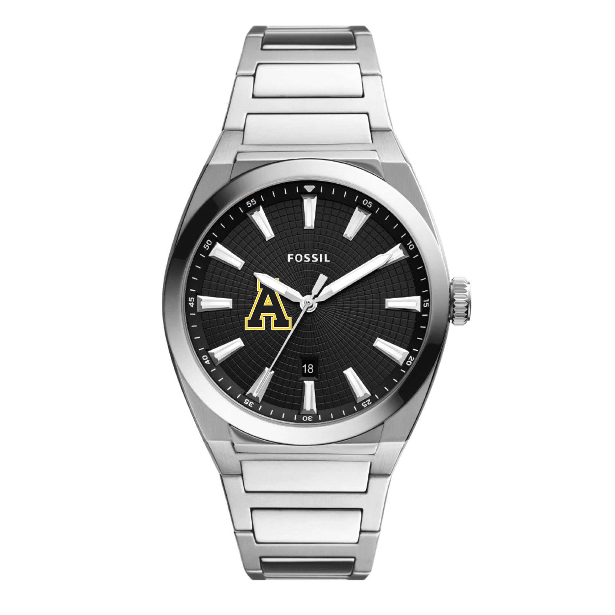 Men's Fossil Appalachian State Mountaineers Everett Stainless Steel Watch