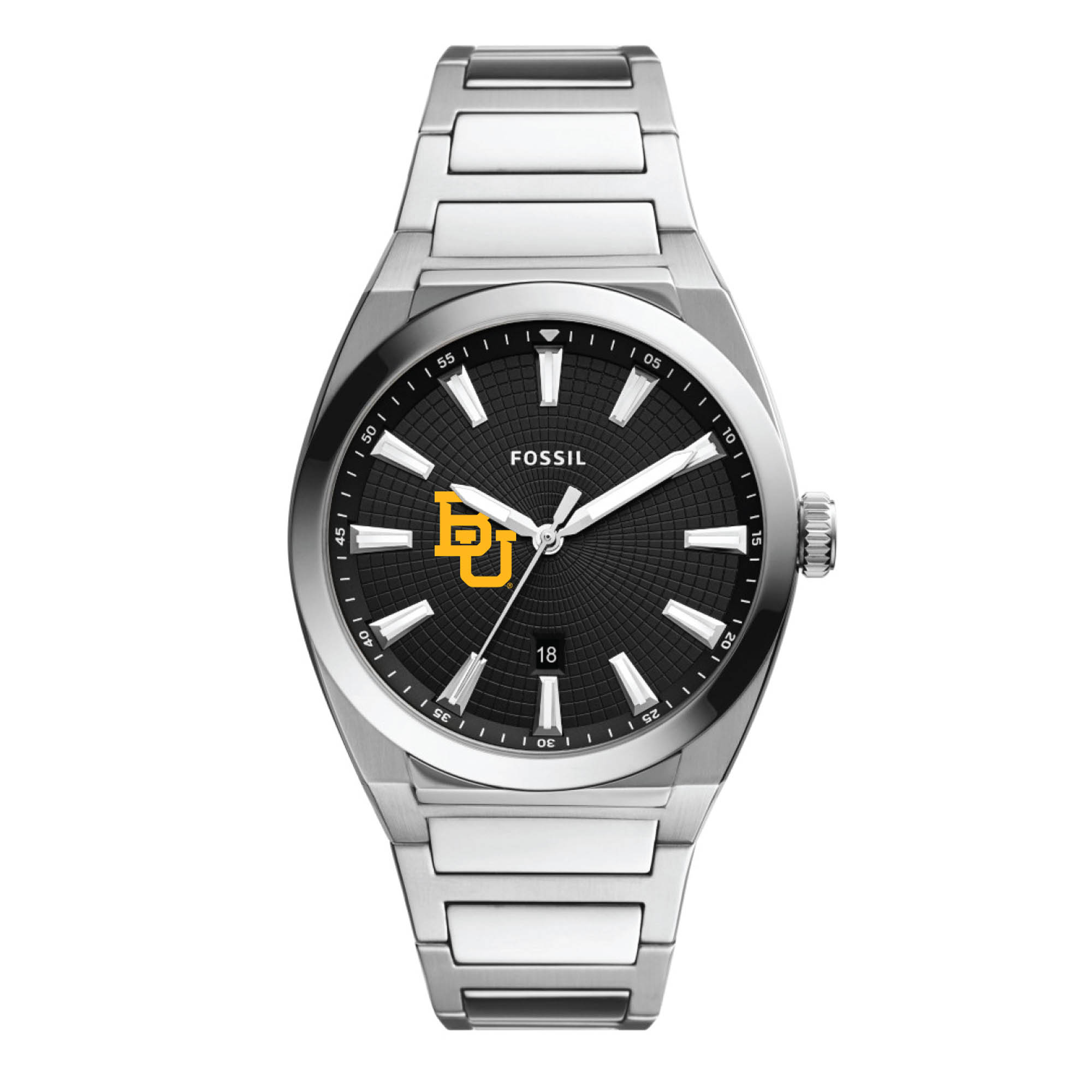 Men's Fossil Baylor Bears Everett Stainless Steel Watch