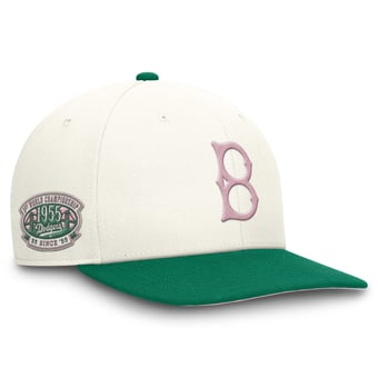Men's Nike  Cream/Green Brooklyn Dodgers Sail Pro Performance Snapback Hat