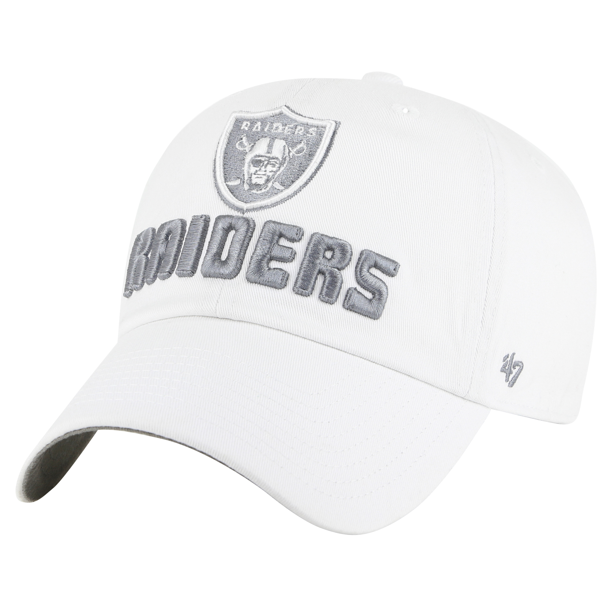 Women's '47 White Las Vegas Raiders Luminace Clean Up Adjustable Hat