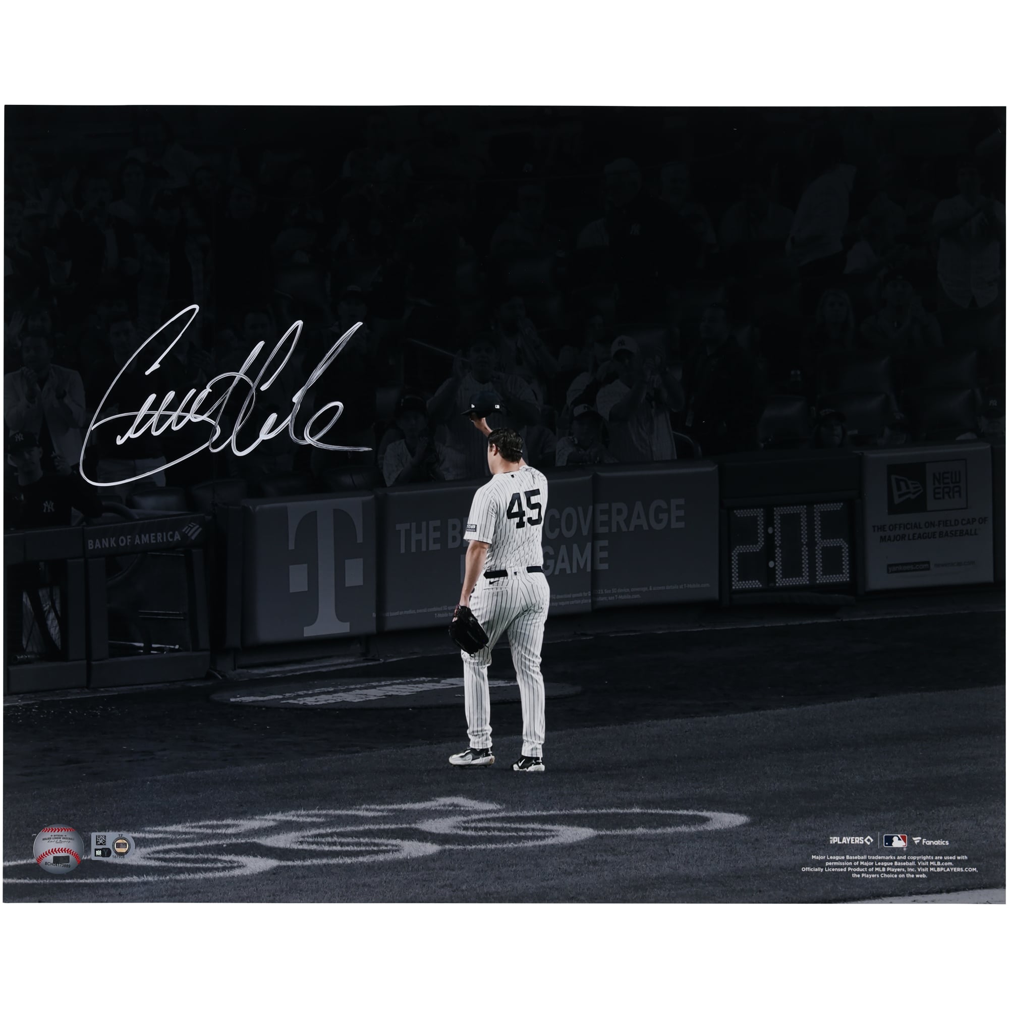 Gerrit Cole New York Yankees Autographed 16" x 20" Tip Cap Spotlight Photograph