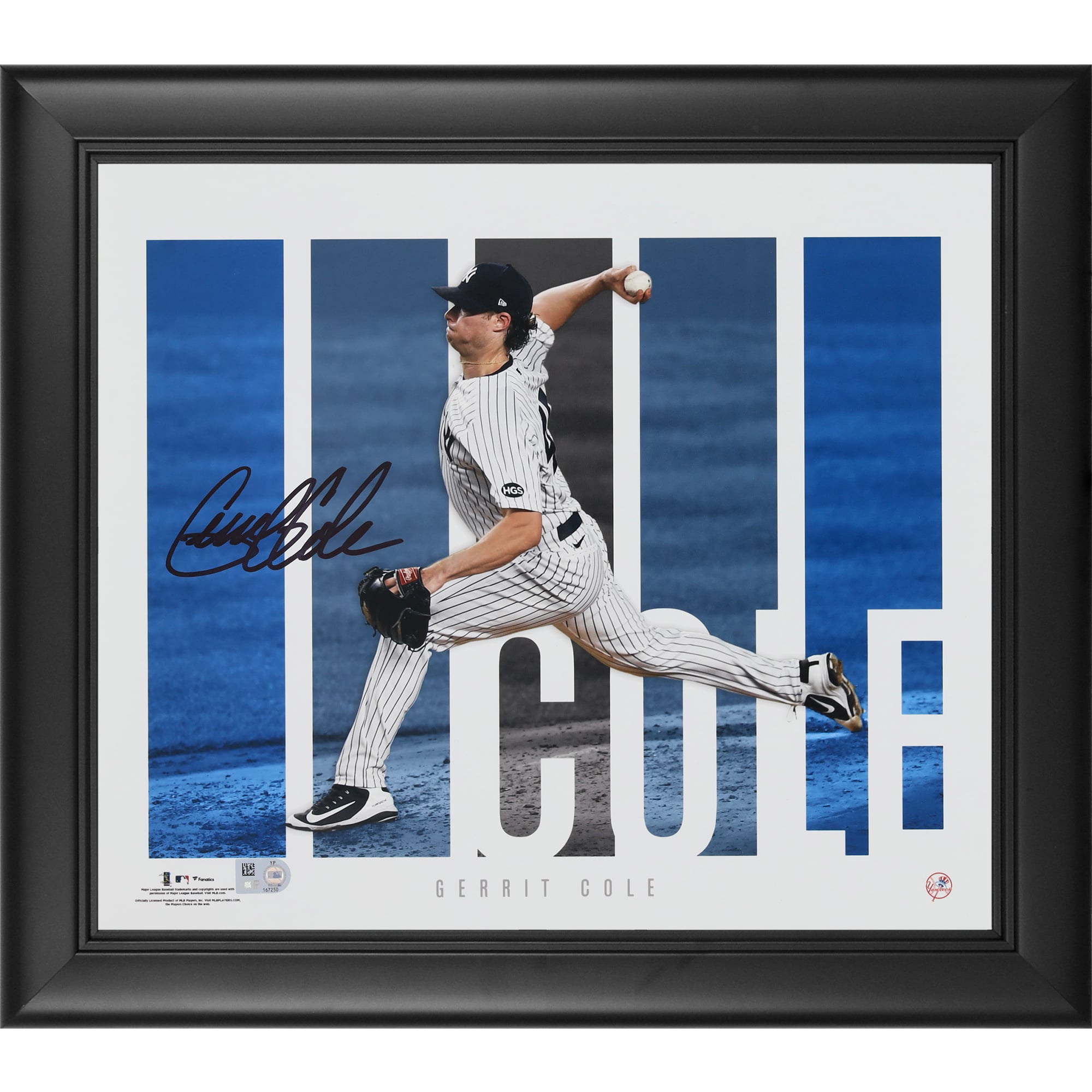 Gerrit Cole New York Yankees Autographed Framed 12.5" x 14.5" Player Panel Collage