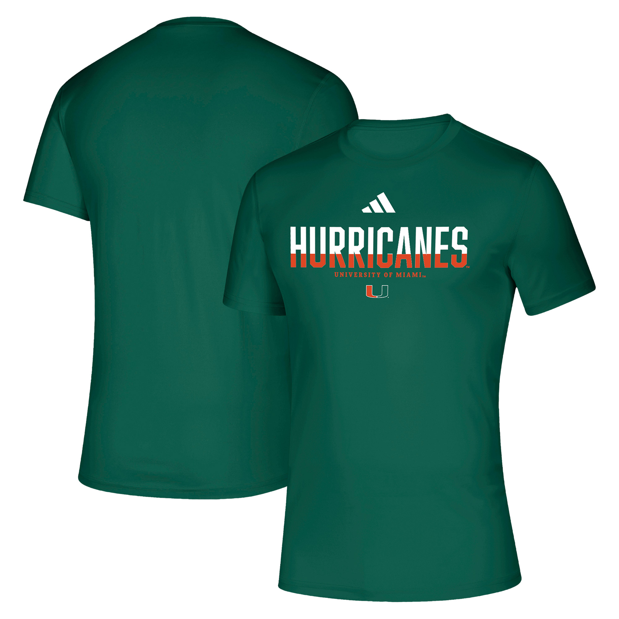 Men’s adidas Green Miami Hurricanes Creator T-Shirt Men’s adidas Green Miami Hurricanes Creator T-Shirt