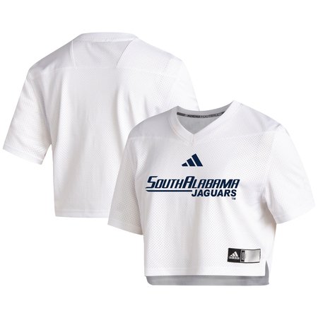 Women's adidas White South Alabama Jaguars Crop Jersey