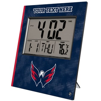 Keyscaper Washington Capitals Cross Hatch Personalized Digital Desk Clock
