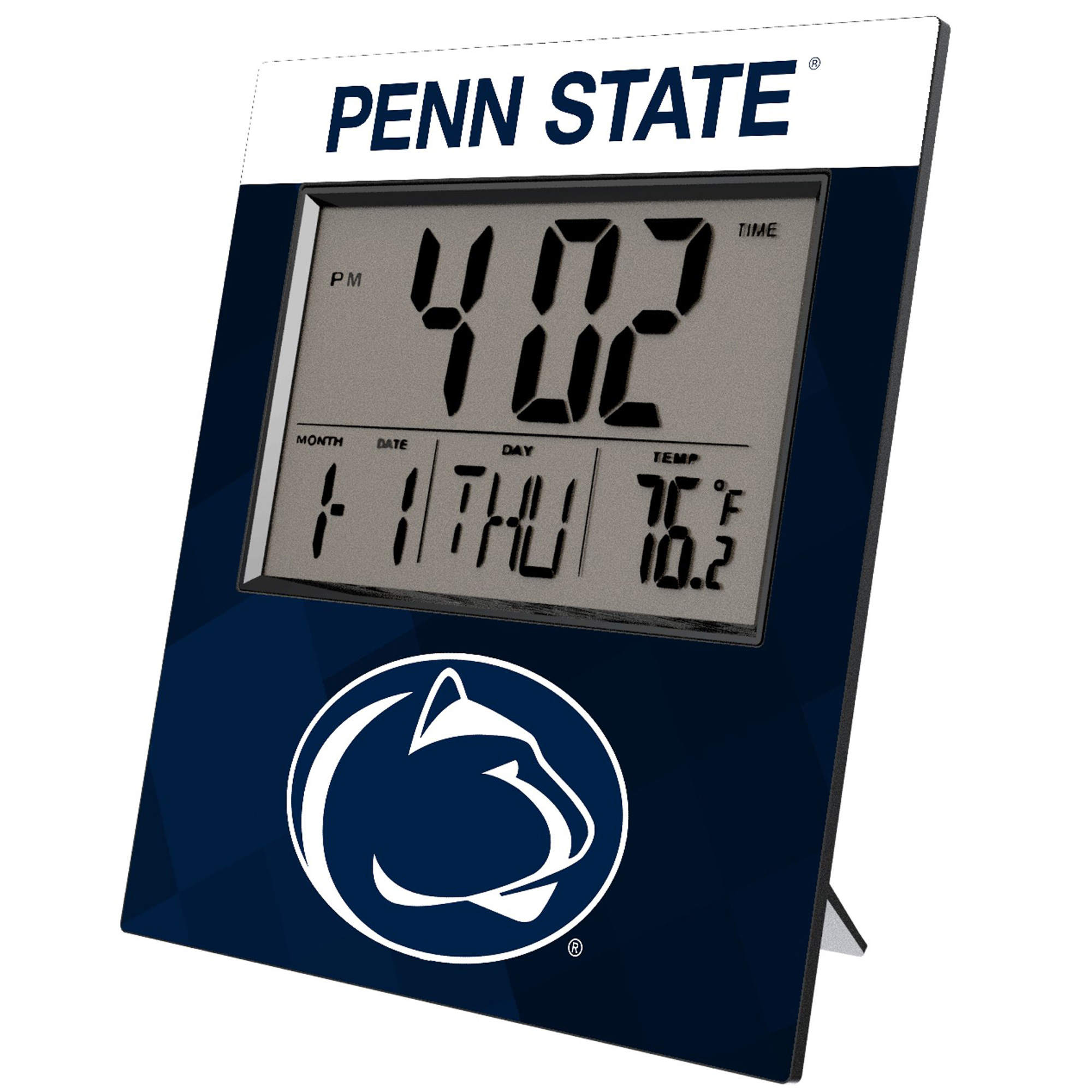 Keyscaper Penn State Nittany Lions Color Block Digital Desk Clock