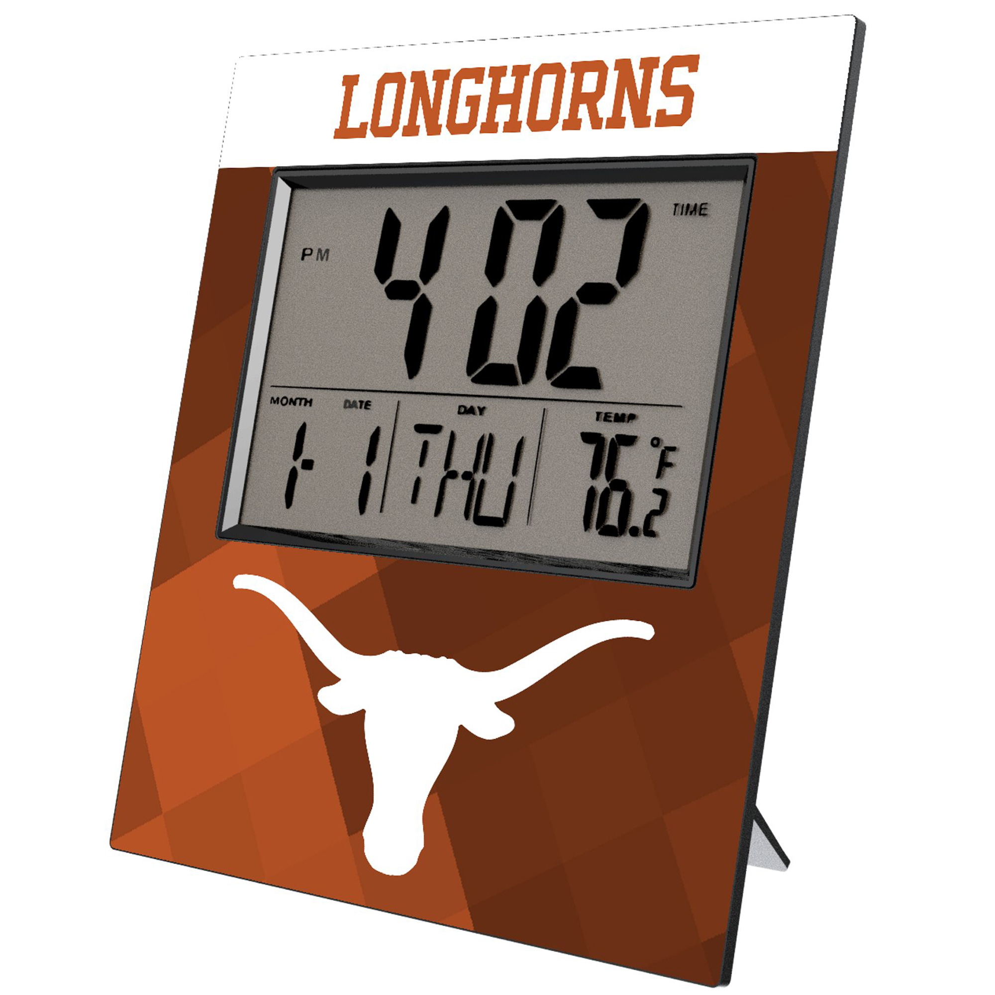 Keyscaper Texas Longhorns Color Block Digital Desk Clock