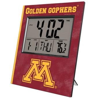 Keyscaper Minnesota Golden Gophers Cross Hatch Digital Desk Clock