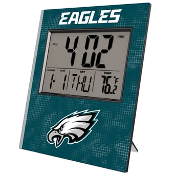 Keyscaper Philadelphia Eagles Cross Hatch Digital Desk Clock
