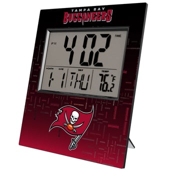 Keyscaper Tampa Bay Buccaneers Quadtile Digital Desk Clock