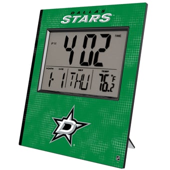 Keyscaper Dallas Stars Cross Hatch Digital Desk Clock