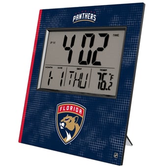 Keyscaper Florida Panthers Cross Hatch Digital Desk Clock