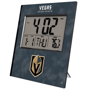 Keyscaper Vegas Golden Knights Cross Hatch Digital Desk Clock