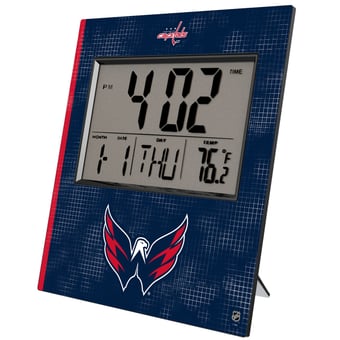 Keyscaper Washington Capitals Cross Hatch Digital Desk Clock