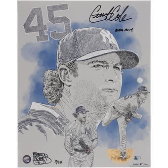 Gerrit Cole New York Yankees Autographed 16" x 20" Photo Print with "2023 AL Cy Young" Inscription - Art and Signed by Maz Adams - Limited Edition of 23